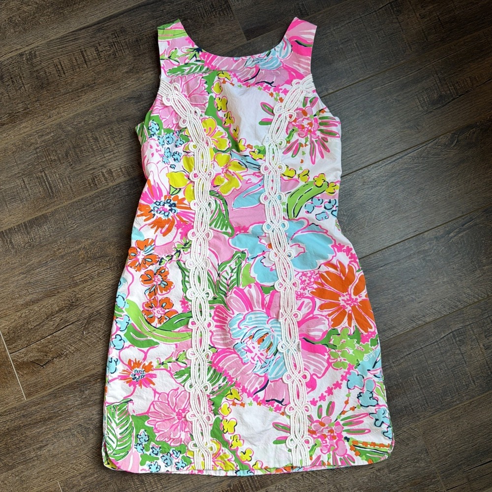 Lilly Pulitzer Target 20th Anniversary Nosey Posey Shift Dress Size 4 EUC